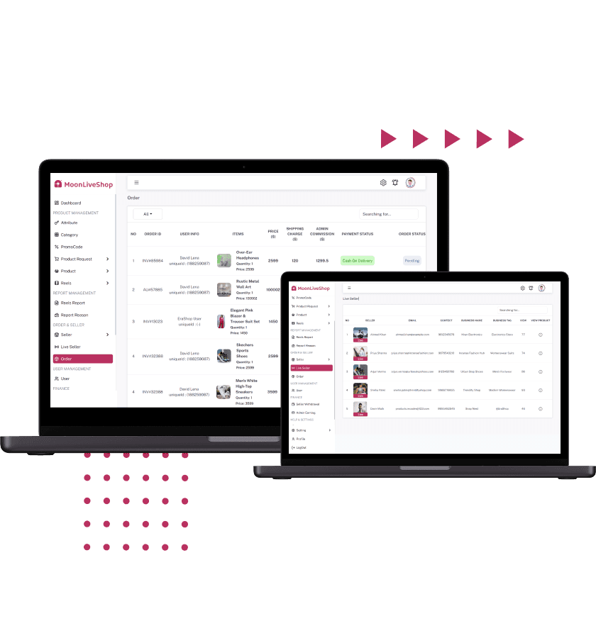 MoonLiveShop Admin Panel